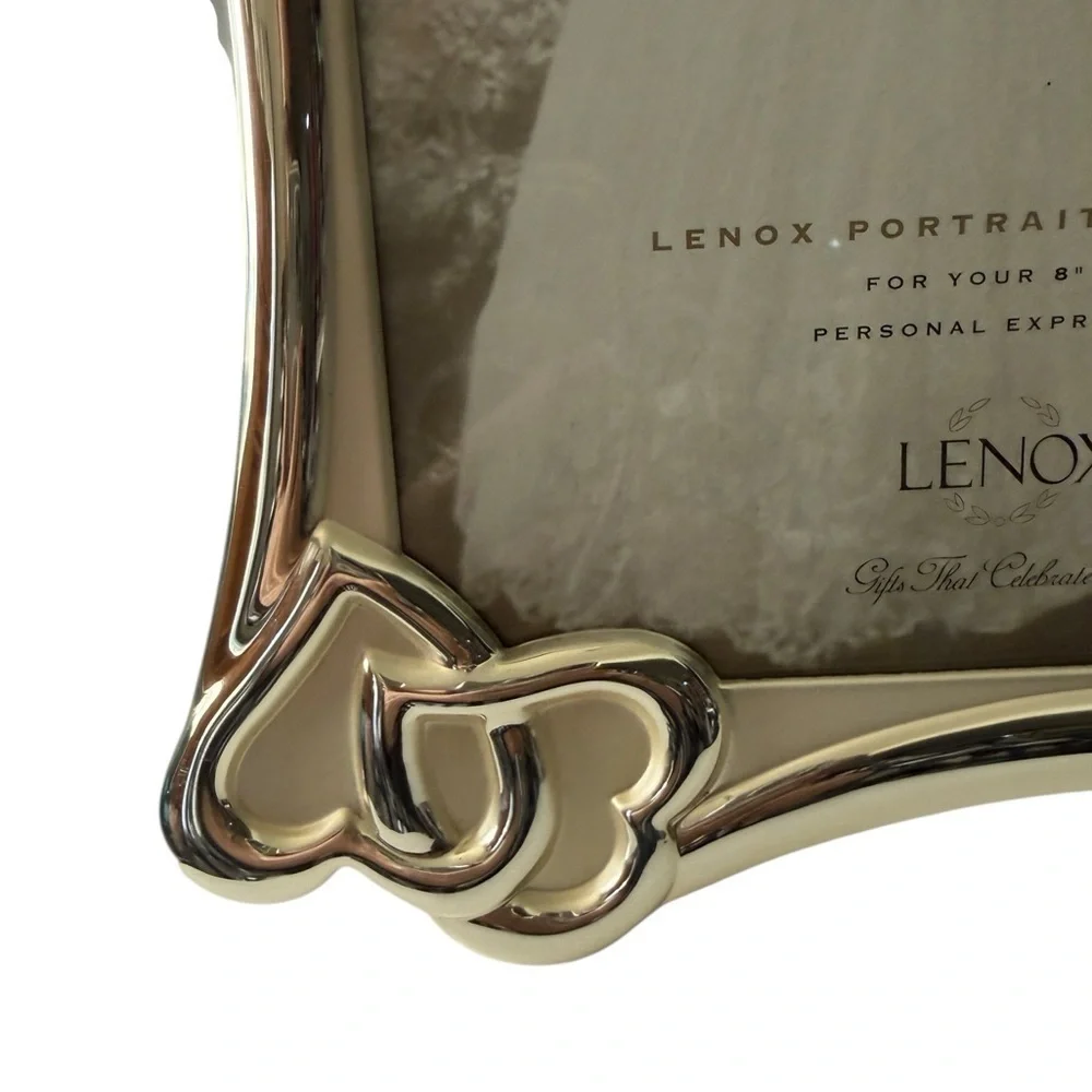 Vintage Lenox Gallery wedding Photo Frame Silver Hearts 8 X 10
